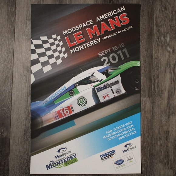 2011 Modspace American Le Mans ALMS Racing Promo Ticketing Poster Laguna Seca - Picture 1 of 1